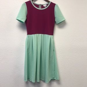 Lularoe Amelia Textured Pleated Stretch Dress